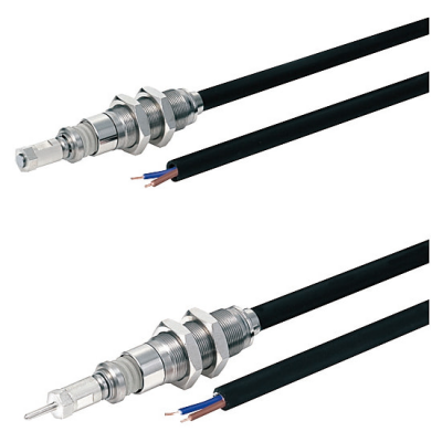Example illustration: precision pressure contact switch, flat tip (top), needle type (bottom)
