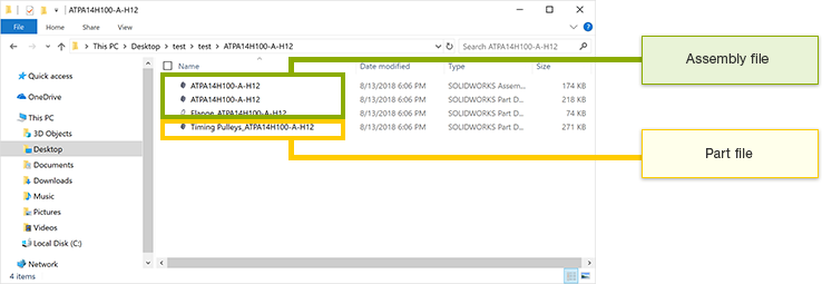 Both the assembly file and part file are saved to the specified save location.